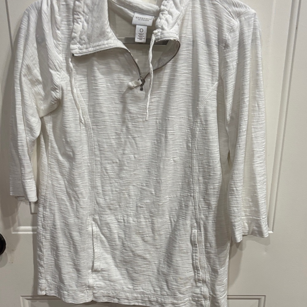 Chico's White Textured Top